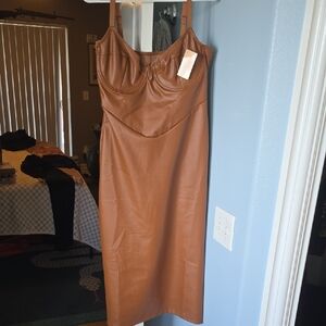 Popiluah Elegant Tan Women's Dress